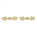 wholesale 9K Gold Japanese Retro Fresh and Simple Zircon Ear Clips, Daily Versatile Jewelry Wholesale from Manufacturer-0-0