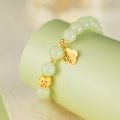 wholesale S925 Sterling Silver Summer New Natural Hetian Jade "Sunny Water" Bracelet Handmade Beaded Bracelet for Women Dragon Boat Festival Wholesale-0-0