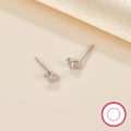 wholesale S925 Sterling Silver Cross-border Exclusive Minimalist Versatile Stud Earrings for Women with Zirconia Small and Delicate Ear Piercing Healing Earrings Wholesale-0-3