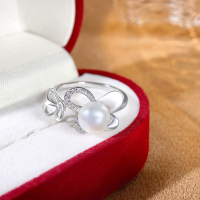 wholesale 925 Sterling Silver Butterfly Dream Pearl Ring for Women, Ins Minimalist Style Luxury High-End Openable Ring for Gift-Butterfly Dream Pearl Ring/approx. 2.73g&gt;JZ007672