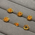 wholesale Metal S925 Gold-Plated Six-Character Mantra Lotus Screw Magnetic Clasp for Bracelet Necklace End Clasp-0-5