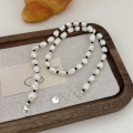 wholesale S925 sterling silver natural freshwater pearl necklace for women, small and fashionable, elegant and noble collarbone chain with a high-end and trendy feel-0-2