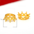 wholesale Gold Plated 925 Sterling Silver Antique Gold Large Hole Crown Spacer Beads for DIY Bracelets, Buddha Beads, and Cultural Play Handstring Separator Accessories-0-5