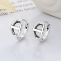 wholesale S925 Sterling Silver Oval Pig Nose Shape Ear Clasp, Unique Style, Niche Design, Internet Celebrity Trend Matching Ear Accessories-0-0