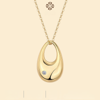 wholesale 925 Sterling Silver Gold Small Niche High-End Stacking Ins Style Moissanite Necklace Wholesale-Moissanite 2.5mm