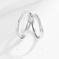 wholesale 925 Sterling Silver Minimalist Ins Niche Design Light Luxury Adjustable Open Couple Rings-0-0