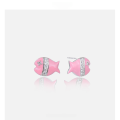wholesale S925 Sterling Silver Fashion Sweet Lovable Small Fish Earrings with Diamond Inlay and Drip Oil Creative Women's Stud Earrings-0-0