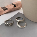 wholesale S925 Silver Retro-Style Cross Knot Adjustable Ring for Women, Minimalist Ins Fashion Index Finger Ring-0-2