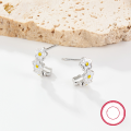 wholesale S925 Silver Cross-Border Hot-Sell Egg Yolk Small Flower Minimalist Fresh and Sweet Children's Stud Earrings and Ring Set-0-1