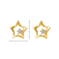 wholesale Metal: S925 Sterling Silver Cute Star Ear Studs For Women, High-end Sense, Sweet, Ins Style, Popular Luxury Sterling Silver Earrings, Adorable-0-14