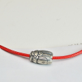 wholesale Metal material pure silver retro cicada bead DIY braided bracelet red rope spacer beads ethnic style accessories-0-2
