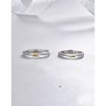 wholesale S925 Sterling Silver Light Luxury Niche Couple Moebius Ring Set, Adjustable Open Ring for Valentine's Day-0-0
