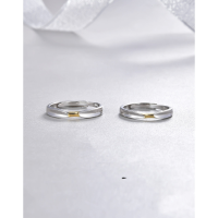 wholesale S925 Sterling Silver Light Luxury Niche Couple Moebius Ring Set, Adjustable Open Ring for Valentine's Day-Ring - Women's Adjustable Opening [S925 Silver]