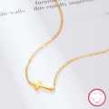 wholesale 925 Sterling Silver Minimalist Niche Ins Style Women's Plain Cross Pendant Necklace Hot Cross-Border Collectible Jewelry-0-3