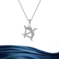 wholesale S925 Silver Sagittarius 12 Zodiac Necklace Moissanite Pendant High-end Necklace Cross-border Wholesale Unique Silver Jewelry-0-0