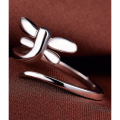 wholesale S925 sterling silver minimalist and fresh dragonfly open ring fashion index finger ring in Japanese and Korean style-0-3