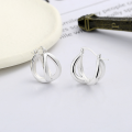 wholesale S925 silver Japanese and Korean fashion elegant cross silver ear cuff minimalist chic design earrings ear cuff-0-2