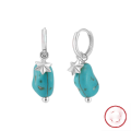 wholesale 925 Sterling Silver Cloud-Pull Earrings, Unique Niche Design Irregular Turquoise Star Earrings for Wholesale-0-4