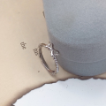 wholesale S925 Sterling Silver Maker Sweet Bow Plain Silver Ring Fashionable High-end Versatile Niche Design Ring for Women Gift-0-3
