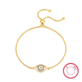wholesale 925 Sterling Silver Stretch Bead Evil Eye Zircon Bracelet, Light Luxury High-End European and American Foreign Trade Jewelry-0-4