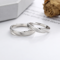 wholesale S925 Sterling Silver Korean-style Creative Twisted Textured Forever Romantic Couple Ring-0-1