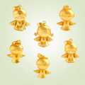 wholesale Metal Material Sand Gold Angel Pendant Happy Angel Gold Angel Wear Bracelet Hand Chain Necklace Pendant Women Without Chain Simple Accessories-0-0