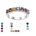 wholesale S925 Sterling Silver Fashionable Light Luxury Natural Tourmaline Ring, Versatile and Elegant Natural Gemstone Stacking Ring-0-0