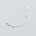 wholesale S925 silver ankle bracelet for women, Korean-style fashion, small and fresh, heart-shaped, elegant and ladylike, heart-shaped jewelry S2278-0-1