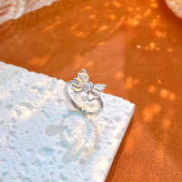 wholesale S925 Sterling Silver Butterfly Ring for Women, Small and Exquisite, Light Luxury, Elegant and Versatile with a High-End Feel, Adjustable Index Finger Ring-Butterfly inlaid ring/approx. 2.21g&gt;JZ016570 sterling silver