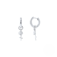 wholesale S925 Sterling Silver Rose Daisy Pineapple Ear Cuff Earrings, European And American French Style-Platinum-Style 1 925 Silver