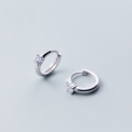 wholesale 925 Silver Ear Studs Women's Korean Style Fashion Minimalist Four-Prong Single Diamond Ear Studs Elegant and Sweet Ear Jewelry G0711-0-0