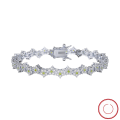 wholesale 925 Sterling Silver Cloud-Inspired Jewelry Floral Zircon Tennis Bracelet Molded Zircon Bracelet Cross-Border Best Seller-0-0