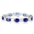 wholesale Metal material in the front, the Mu Jing Jewelry live bestseller Royal Blue full diamond bracelet 8*10 for women, a stylish and elegant luxury style-0-0