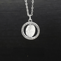 wholesale 925 Sterling Silver 360° Rotating Coin Pendant Necklace for Women, Chinese Style Fashion Spinning Necklace Accessory Trendy-The More You Earn, the More Money You Have Coin Necklace/approx. 3.99g&gt;TL013089