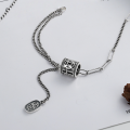 wholesale S925 Sterling Silver Retro Vintage Abacus Harajuku Style Tassel Pendant Necklace for Women-0-0