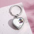wholesale Metal Photo Resin Heart Keychain Minimalist Memorial Keepsake for Loved Ones-0-2