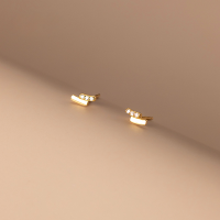 wholesale 925 Silver Smile Earrings for Women, Minimalist Ear Care with Diamond Accents, Double-Layer Earrings for Sleeping G9429-S925 silver pair gold 925 silver