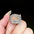 wholesale S925 Sterling Silver Aloof Style Spirit Snake Ring for Women, Small Niche Design, Ins Light Luxury Index Finger Ring with a Personalized and High-End Feel-0-4