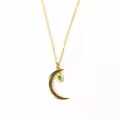 wholesale 925 Sterling Silver January To December Birthstone Zircon Star And Moon Necklace Elegant And Creativehot-selling Collarbone Chain-0-8