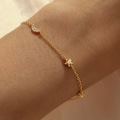 wholesale S925 Sterling Silver Star Moon Pearl Layered Bracelet, Korean Style Trendy Minimalist Daily Wear-0-1