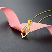 wholesale S925 Silver Dainty Women's Elegant Collarbone Necklace, Diamond Accented Rhombus Pendant, Korean Style-Single Pendant - Without Chain 925 Silver