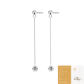 wholesale S925 Sterling Silver Minimalist Fashion Elegant Long Drop Ear Thread for Women, New Autumn Cross-Border Hot-Selling Light Luxury Moissanite Earrings-0-6