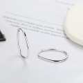 wholesale S925 Sterling Silver Retro Fashion Minimalist Korean Style Small Niche Large Hoop Earrings Trendy Personalized Earrings for Women-0-1