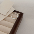 wholesale S925 Sterling Silver Minimalist Open-Ended Ballpoint Ring for Women, Korean Spring and Summer New Arrival, Versatile High-End Luxury Ring-0-1