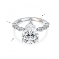 wholesale 18k Gold Plated S925 Silver Classic 9*13mm Marquise Cut Moissanite Ring, Amazon Best Seller-0-5
