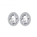 wholesale S925 Sterling Silver Moissanite Minimalist Elegant Stud Earrings Small Niche Versatile Fashionable High-end Ear Jewelry Ear Clips for Women Wholesale-0-0