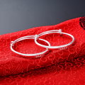 wholesale 9999 pure silver baby full moon bracelet pair, fashionable Korean-style children's accessories for wholesale-0-0