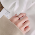 wholesale S925 Sterling Silver Korean Style English Letter Sweet Ring Ins Minimalist Style Versatile Niche Exquisite Band-0-3