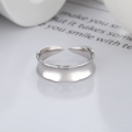 wholesale S925 Sterling Silver Minimalist Goodluck English Letter Open Ring Korean Style Luxury Index Finger Ring for Women-0-2