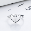 wholesale S925 Sterling Silver Fashion Love Heart Ring Retro Korean Dongdaemun New Style LOVE Open Adjustable Finger Ring for Women-0-0